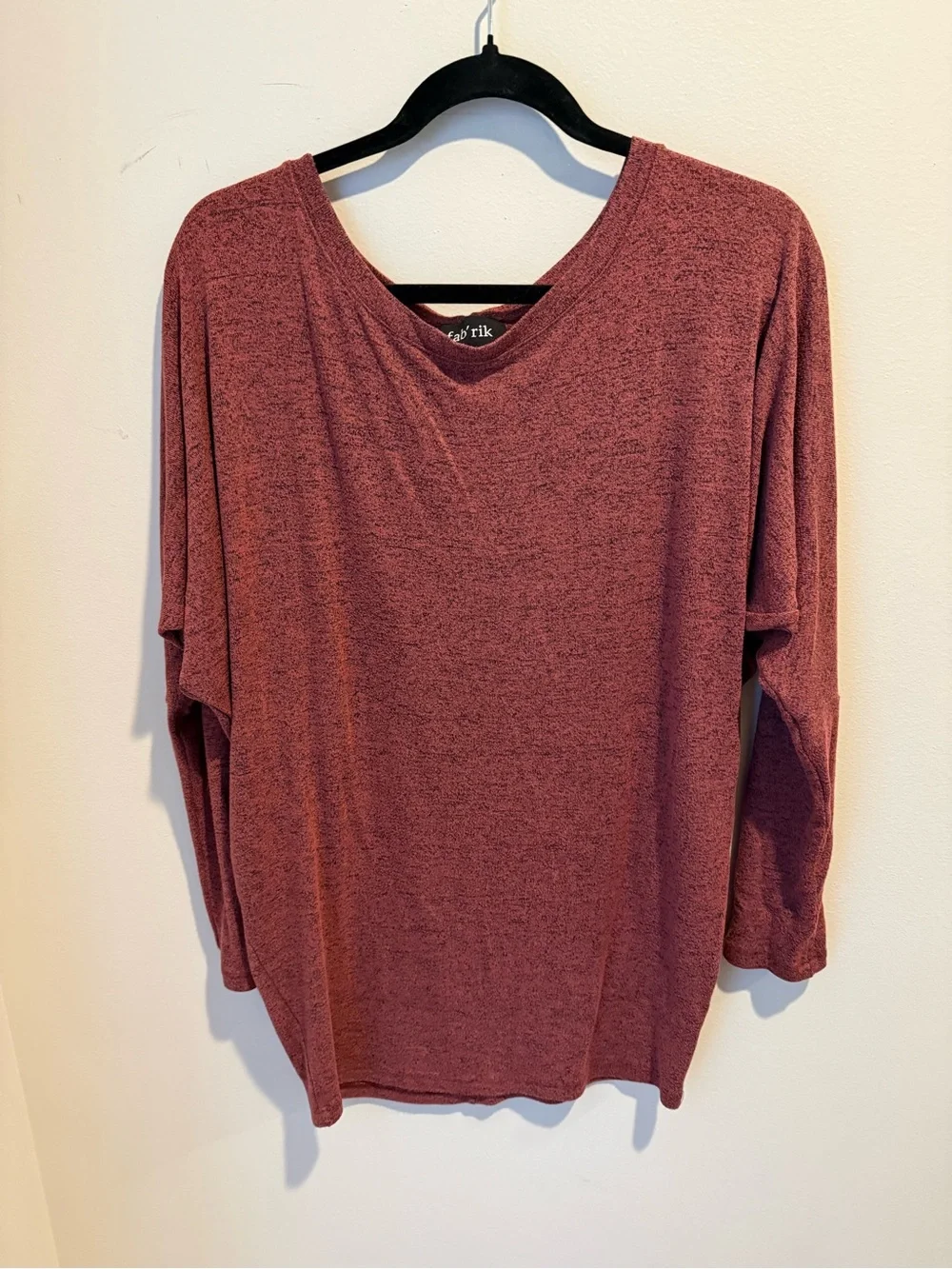 Slouchy brick red comfy tee/ sweater